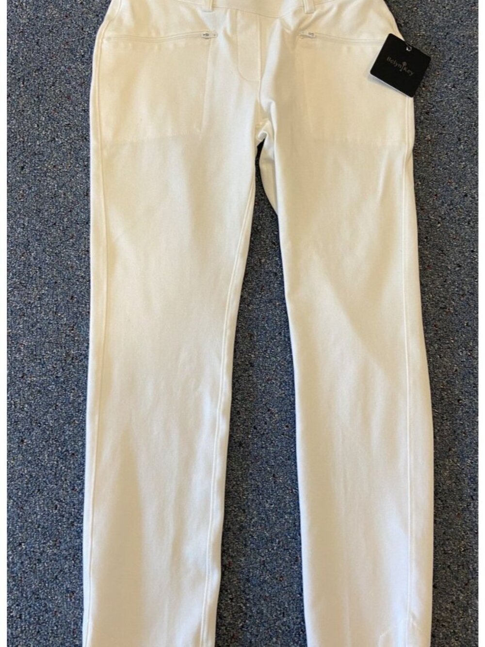 NWT Belyn Key Communter Pants Pull On Chalk Cream Small S New